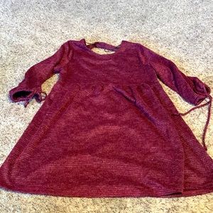 Maroon tunic dress